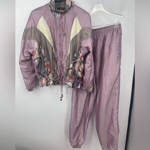 Vintage New York Classics Tracksuit Windbreaker Jacket Pants Women L EUC! 👀